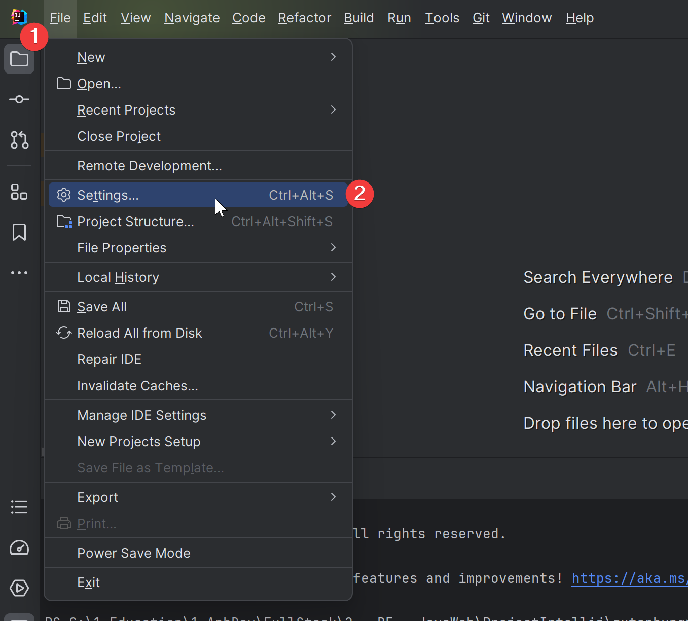 open_setting_intellij open_setting_intellij
